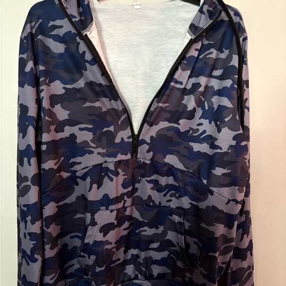 Blue and Gray Camouflage Jacket XL - Picture 4 of 6